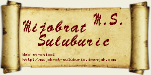 Mijobrat Šuluburić vizit kartica
